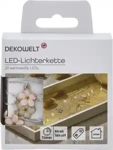 DEKOWELT LED-Lichterkette Blumen