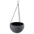 Bild 1 von BELAVI Kunststoff Hängetopf, Dunkelgrau