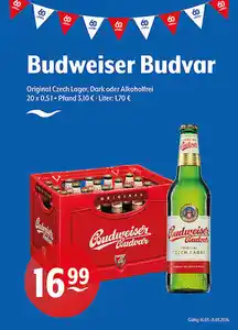 Budweiser Budvar Original Czech Lager, Dark oder Alkoholfrei