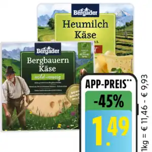 Bergader Bergbauern Käse, Heumilchkäse oder Bergkäse