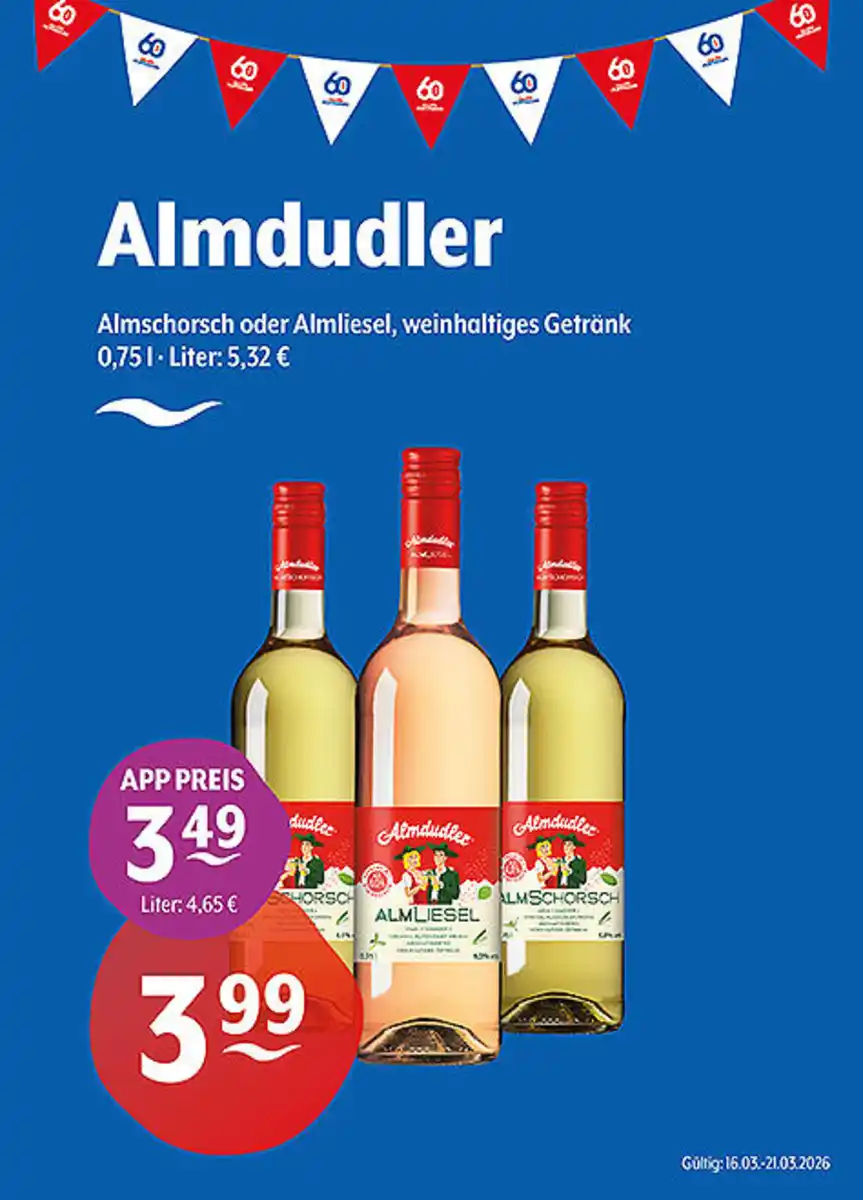 Bild 1 von Almdudler Almschorsch oder Almliesel weinhaltiges Getränk