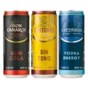 DON CANARCH, GINTONNS oder KRYZNIKOX Spirituosenmixgetränk