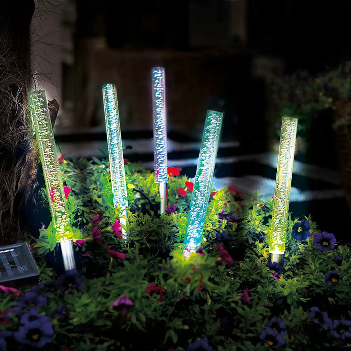 Bild 1 von I-Glow LED-Solar-Gartensticks 5er