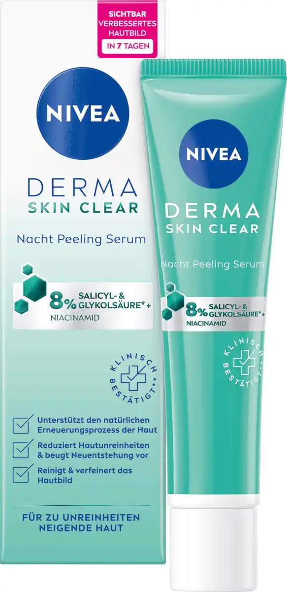 Bild 1 von NIVEA Peeling Serum Nacht Derma Skin Clear, 40 ml