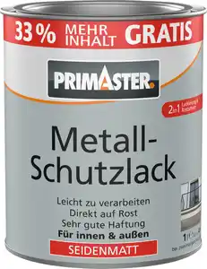 Primaster Metall-Schutzlack 1 L anthrazitgrau hochglänzend + 33% gratis