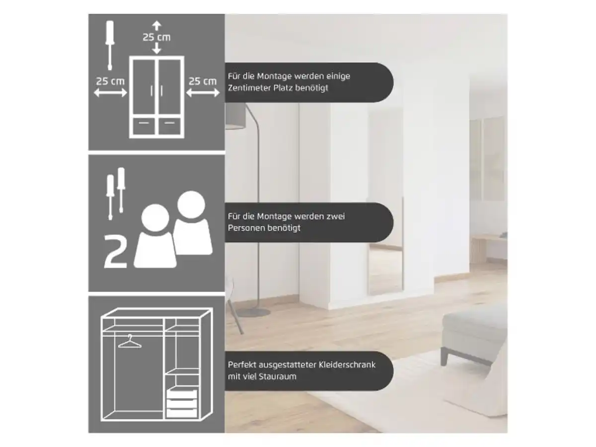 Bild 2 von rauch ORANGE Drehtürenschrank »Alabama«,  25 cm