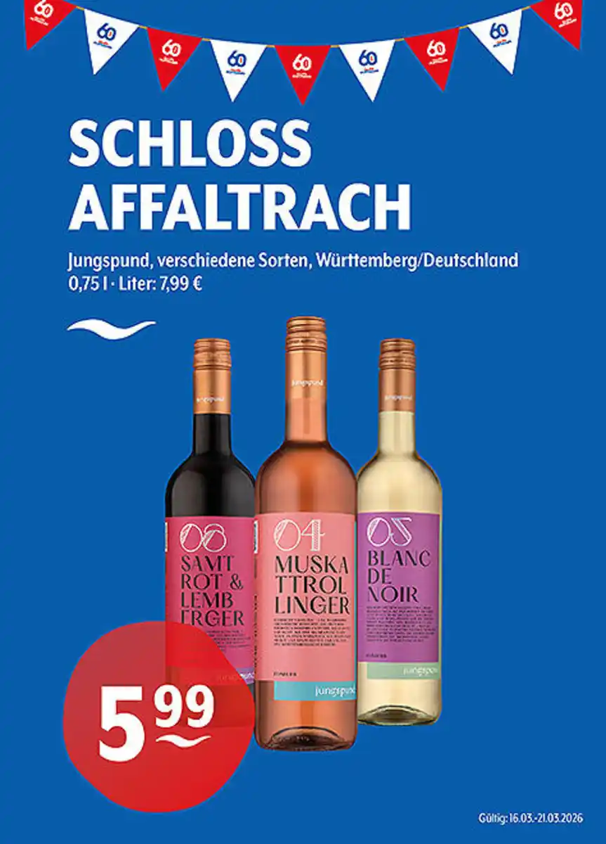 Bild 1 von SCHLOSS AFFALTRACH Jungspund verschiedene Sorten Württemberg/Deutschland