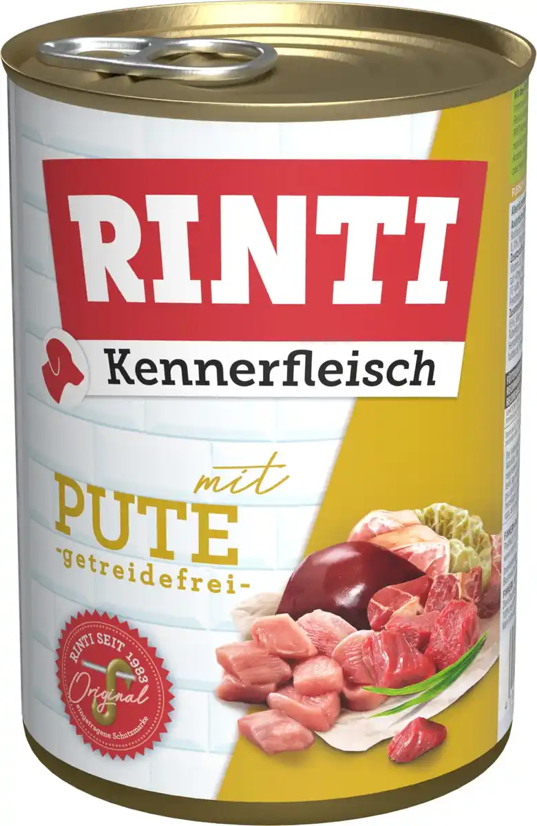 Bild 1 von Rinti Kennerfleisch Hundenassfutter Adult getreidefrei 400 g Pute
