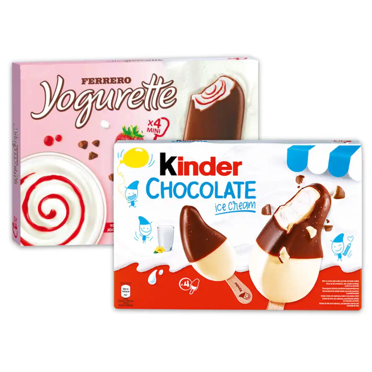 Bild 1 von Ferrero Kinder Schokolade Eis / Yogurette Eis