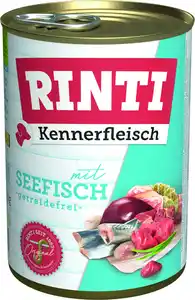 Rinti Kennerfleisch Hundenassfutter Adult getreidefrei 400 g Seefisch bei Kartonabnahme