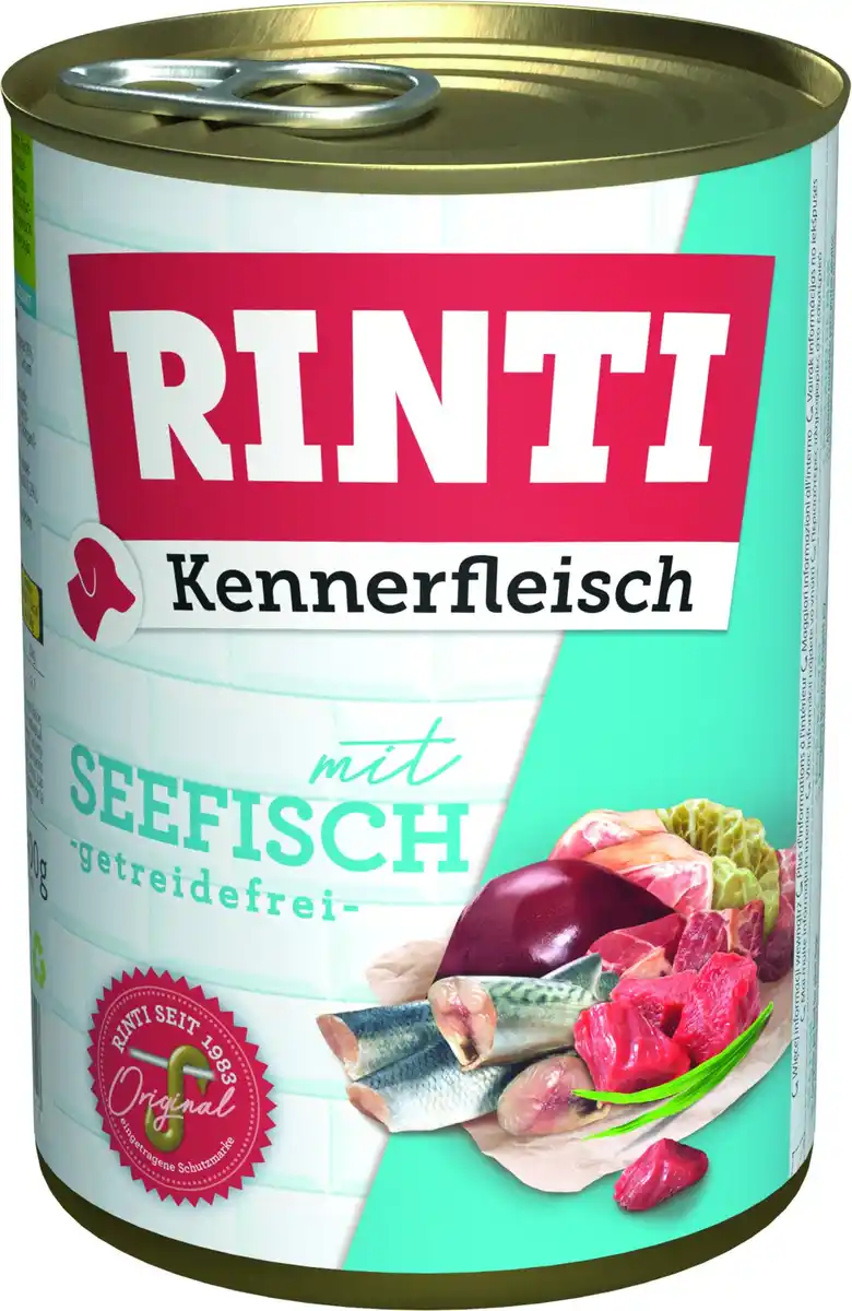 Bild 1 von Rinti Kennerfleisch Hundenassfutter Adult getreidefrei 400 g Seefisch bei Kartonabnahme