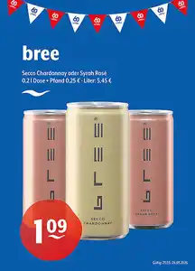 bree Secco Chardonnay oder Syrah Rosé