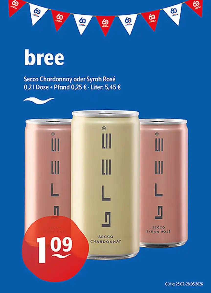 Bild 1 von bree Secco Chardonnay oder Syrah Rosé