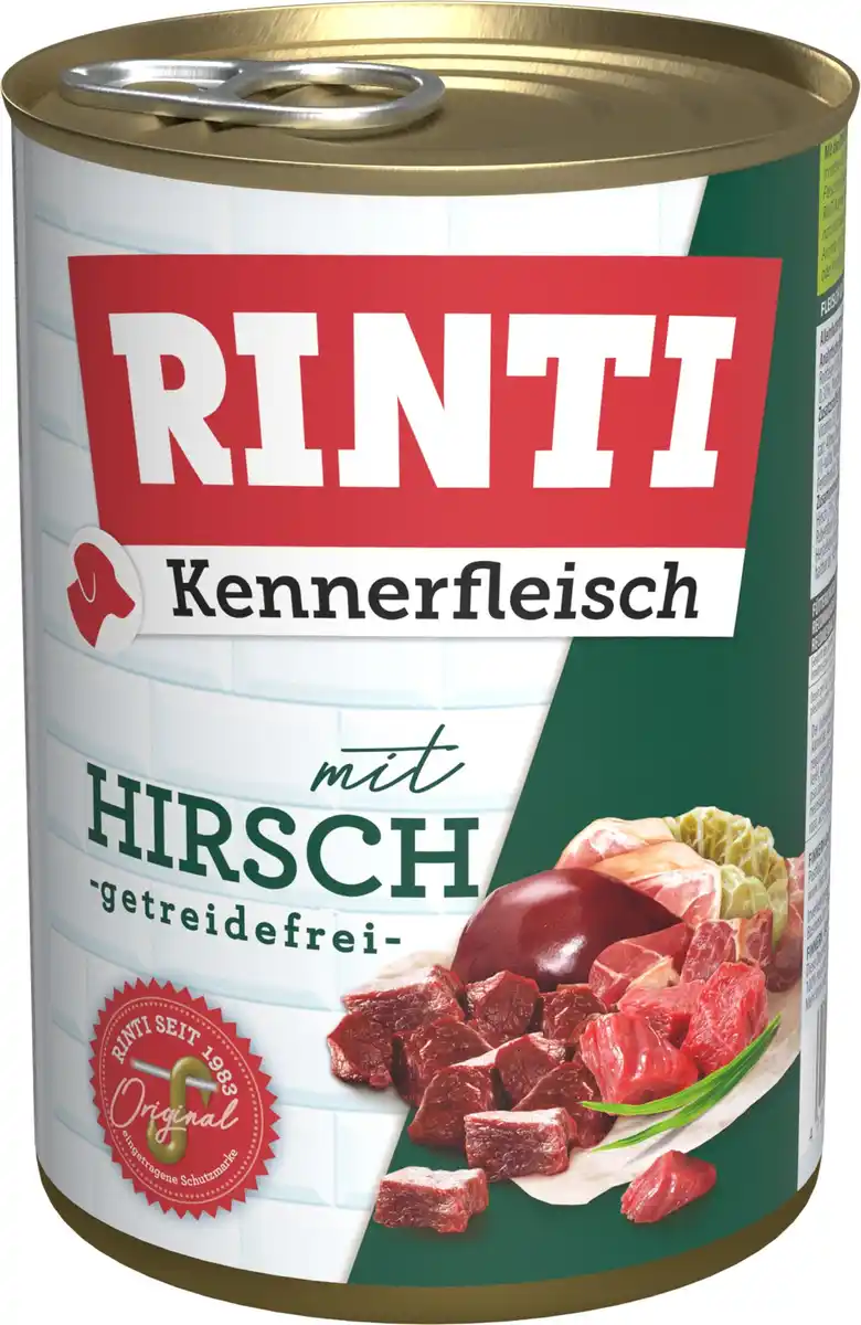 Bild 1 von Rinti Kennerfleisch Hundenassfutter Adult getreidefrei 400 g Hirsch