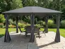 Bild 4 von Pavillon mit Netzseiten und stabilem Metallrahmen, ca. 300 x 400 x 275 cm – Grau
