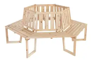 Baumbank 6-Eckig & 360°, ca. 205 x 178 x 90 cm aus Tannenholz