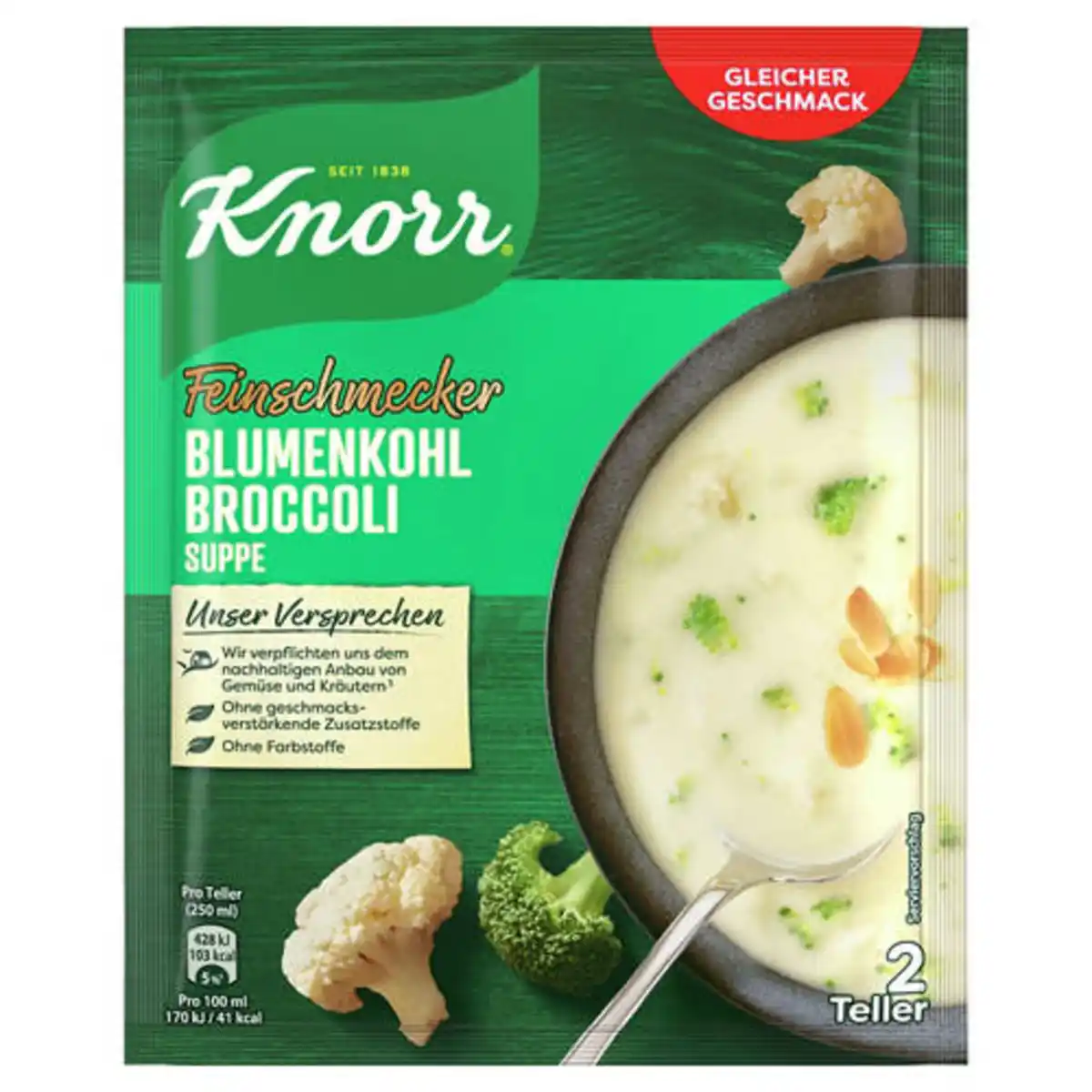Bild 1 von KNORR Feinschmeckersuppe 48 g, Blumenkohl-Brokkoli