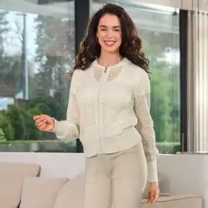 Damen-Strickjacke mit Reißverschluss