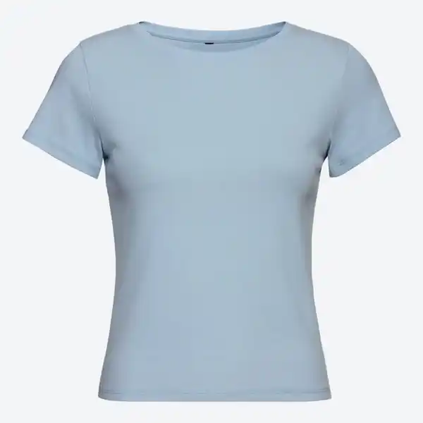 Bild 2 von Damen-T-Shirt mit gerippter Struktur