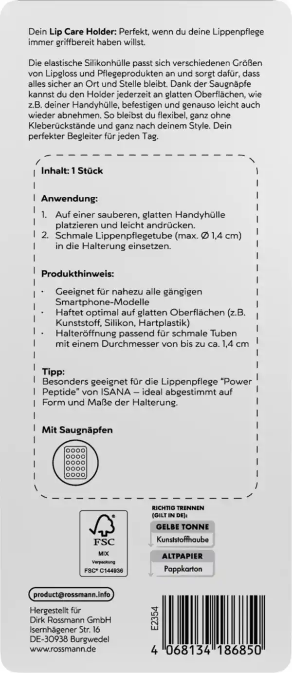 Bild 2 von ISANA Lip Care Holder rot