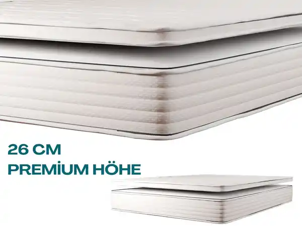 Bild 2 von AH26 Boxspringfederkernmatratze mit abnehmbarem Komfortschaum-Topper & Aloe Vera Bezug