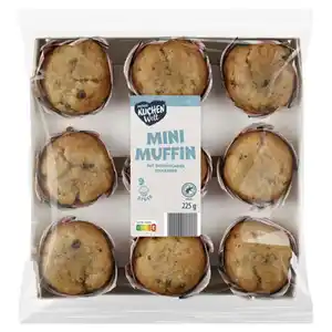 MEINE KUCHENWELT Gefüllte Mini Muffins 225 g, Vanille mit Schokoladenstü.