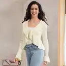 Bild 1 von Damen-Strickjacke mit Rüschen