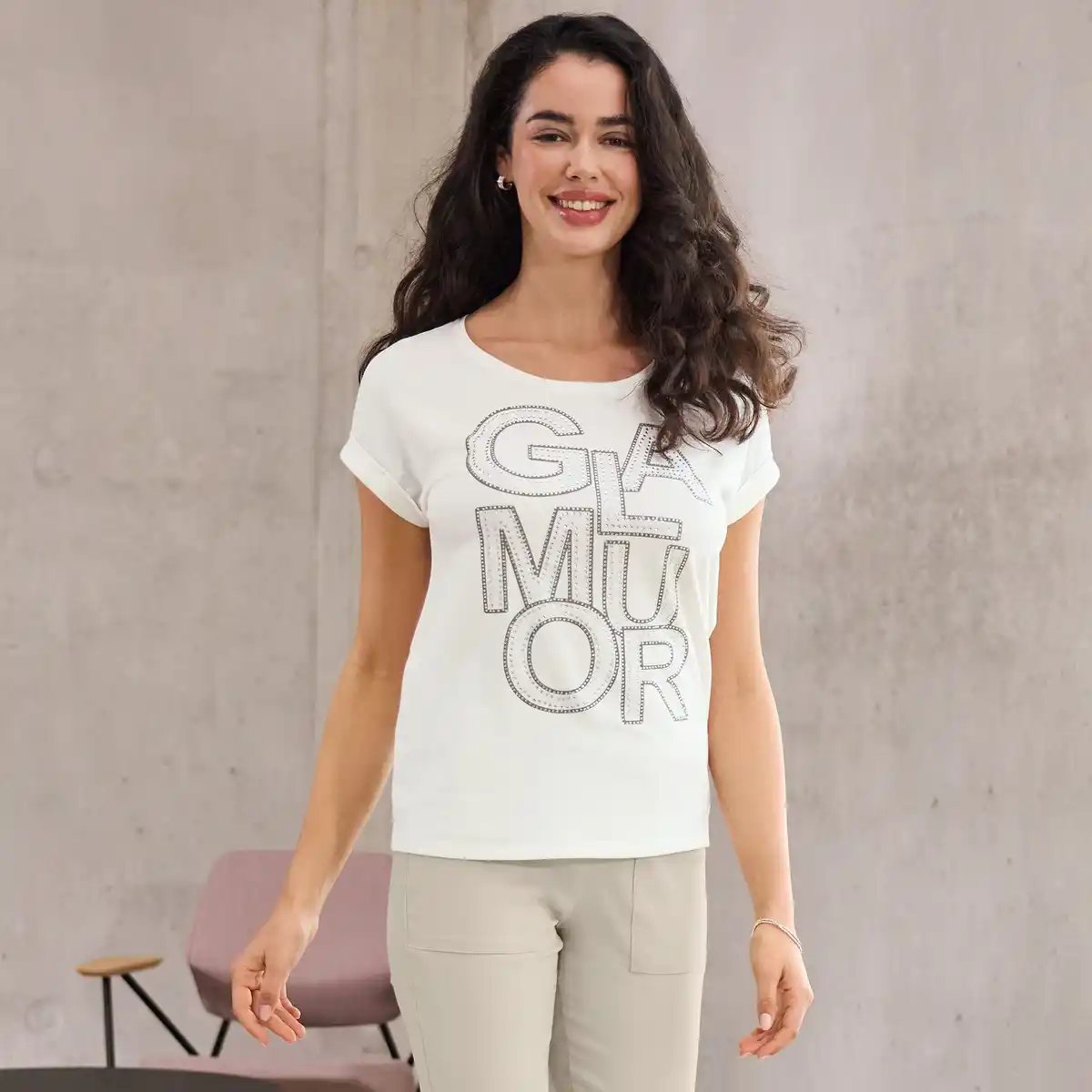 Bild 1 von Damen-T-Shirt mit Frontaufdruck