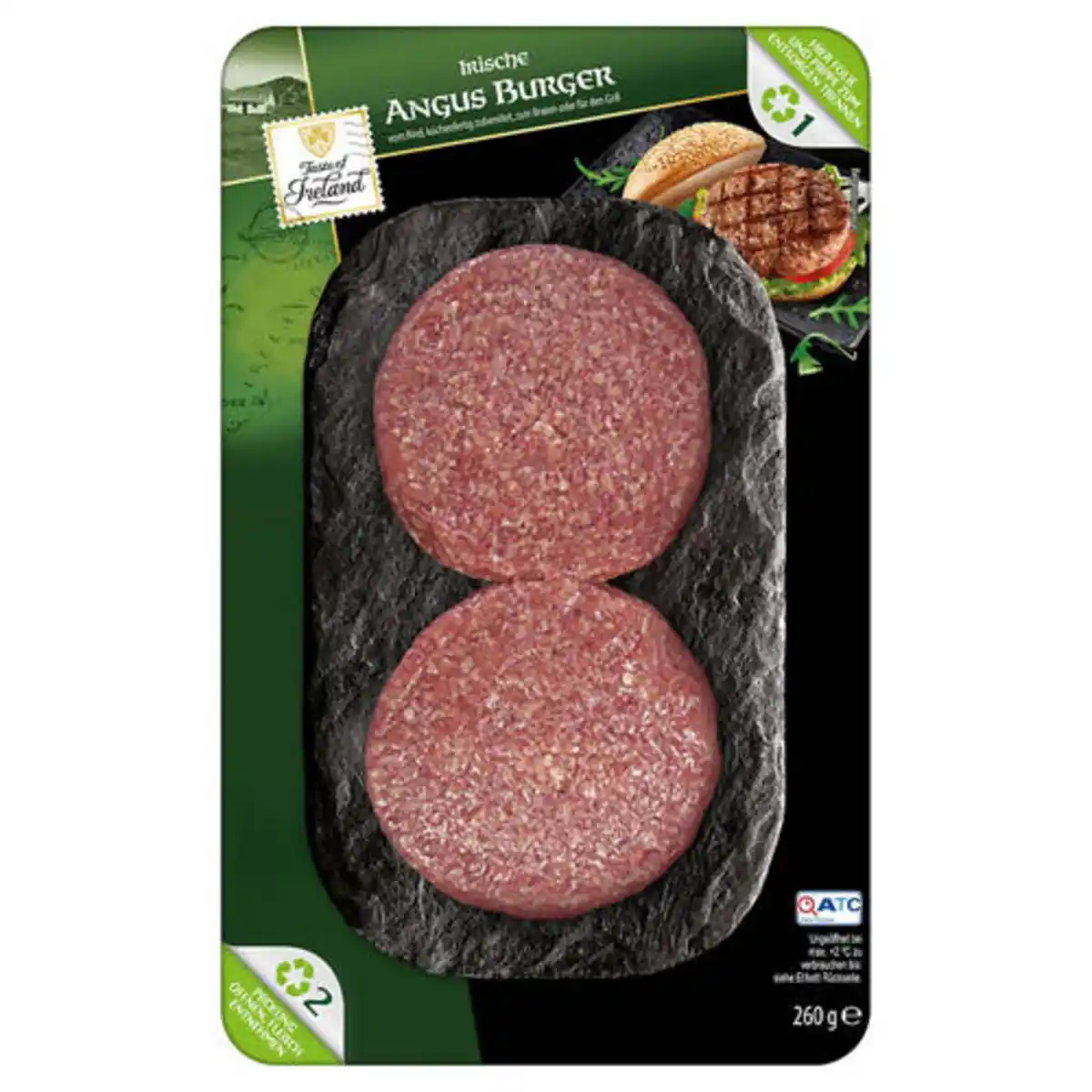 Bild 1 von TASTE OF BRITISH ISLES Rind Burger 260 g, Angus Burger