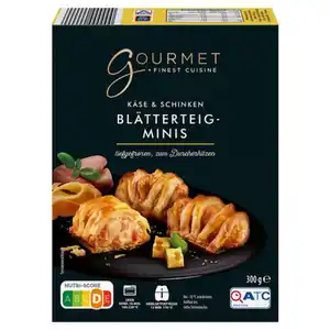 GOURMET FINEST CUISINE Blätterteig-Minis 300 g, Käse-Schinken