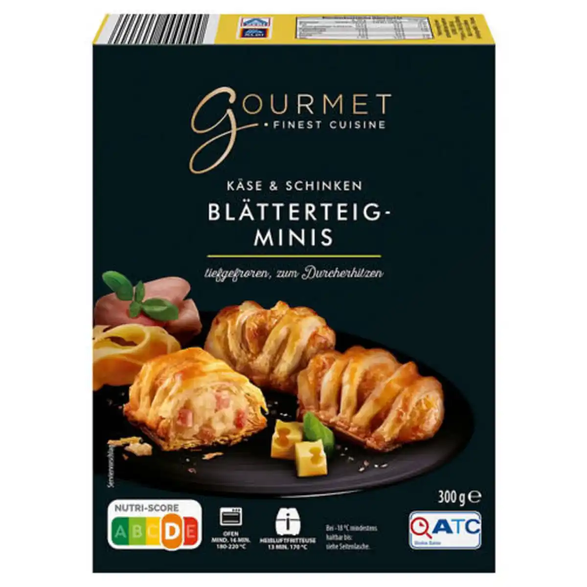 Bild 1 von GOURMET FINEST CUISINE Blätterteig-Minis 300 g, Käse-Schinken