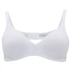 NUR DIE Damen Baumwoll BH, weiß 85B