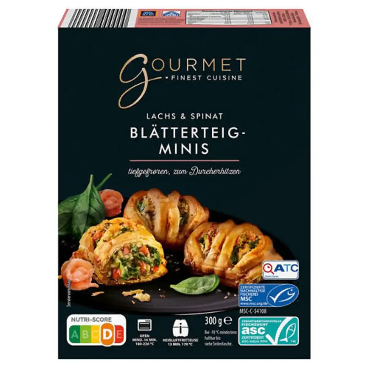 Bild 1 von GOURMET FINEST CUISINE Blätterteig-Minis 300 g, Lachs-Spinat
