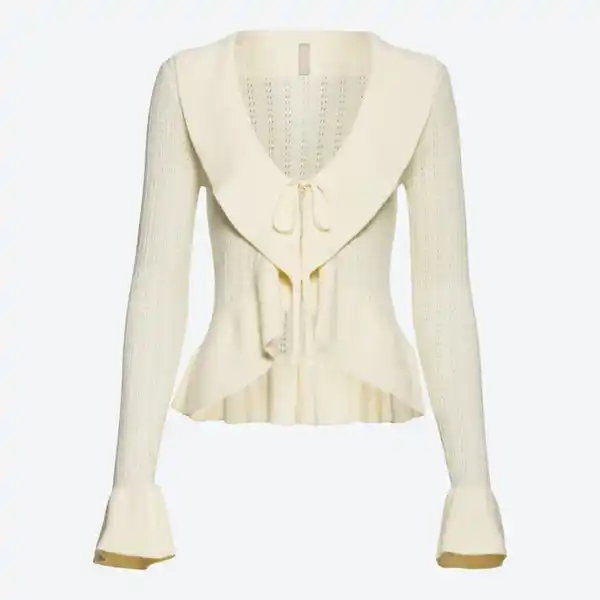 Bild 2 von Damen-Strickjacke mit Rüschen