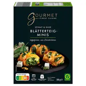 GOURMET FINEST CUISINE Blätterteig-Minis 300 g, Spinat-Käse