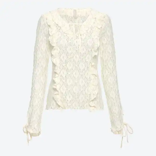 Bild 3 von Damen-Langarmshirt mit Rüschen