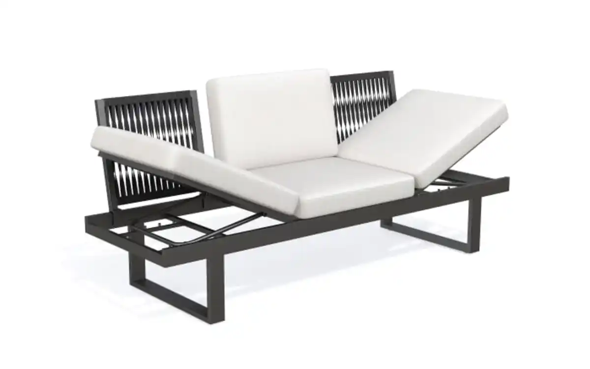 Bild 1 von Dreisitzer, grau, inkl. Rückenlehnenverstellung