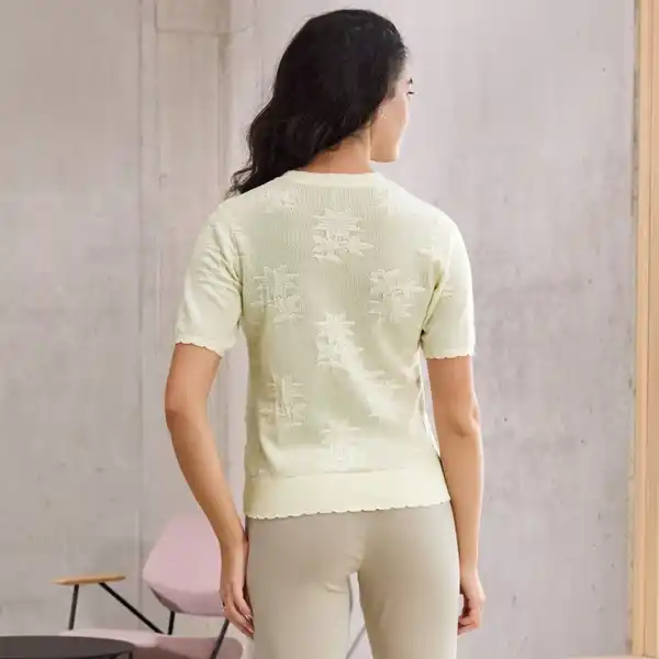 Bild 4 von Damen-Pullover in Ajour-Strick-Design