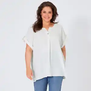Damen-Bluse mit Umschlag, große Größen