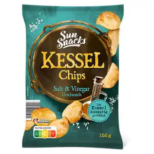 SUNSNACKS Kessel Chips 150 g, Salt & Vinegar