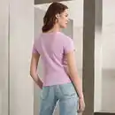 Bild 4 von Damen-T-Shirt mit gerippter Struktur