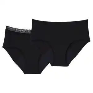 UP2FASHION WOMEN Damen Periodenunterwäsche, 2er-Pack, Hüftslips, S 36/38