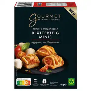 GOURMET FINEST CUISINE Blätterteig-Minis 300g, Tomate-Mozzarella