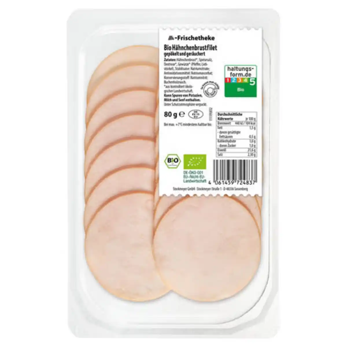 Bild 1 von Bio-Hähnchenbrustfilet 80 g, geräuchert