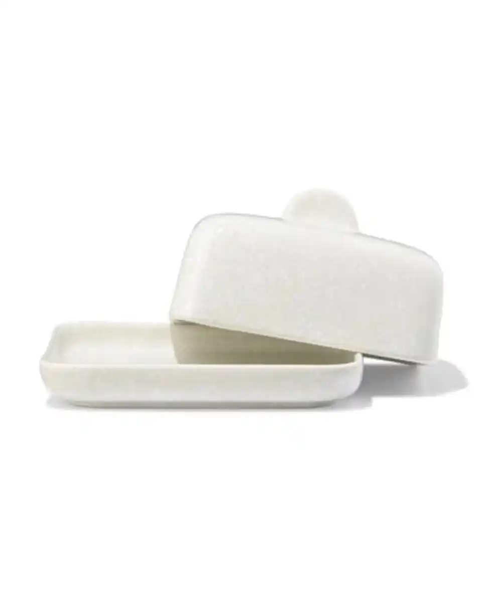 Bild 3 von Butterdose 14 × 15 × 9 cm, Steingut, gesprenkelt, grün