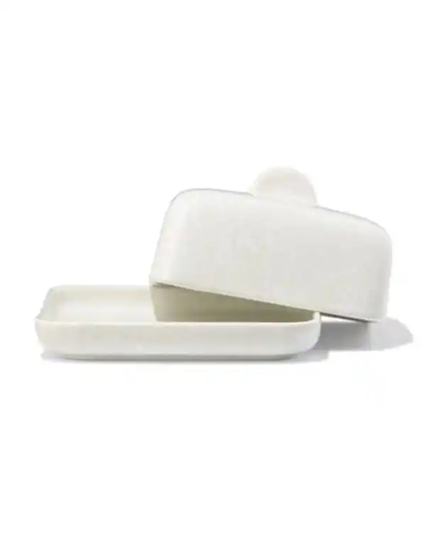 Bild 3 von Butterdose 14 × 15 × 9 cm, Steingut, gesprenkelt, grün