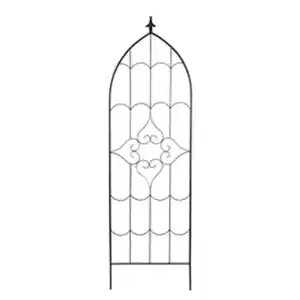 Spalier »Spitzbogen«, BxH: 48 x 180 cm, Metall, grau