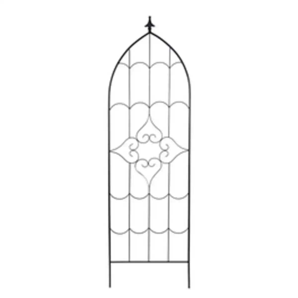 Bild 1 von Spalier »Spitzbogen«, BxH: 48 x 180 cm, Metall, grau