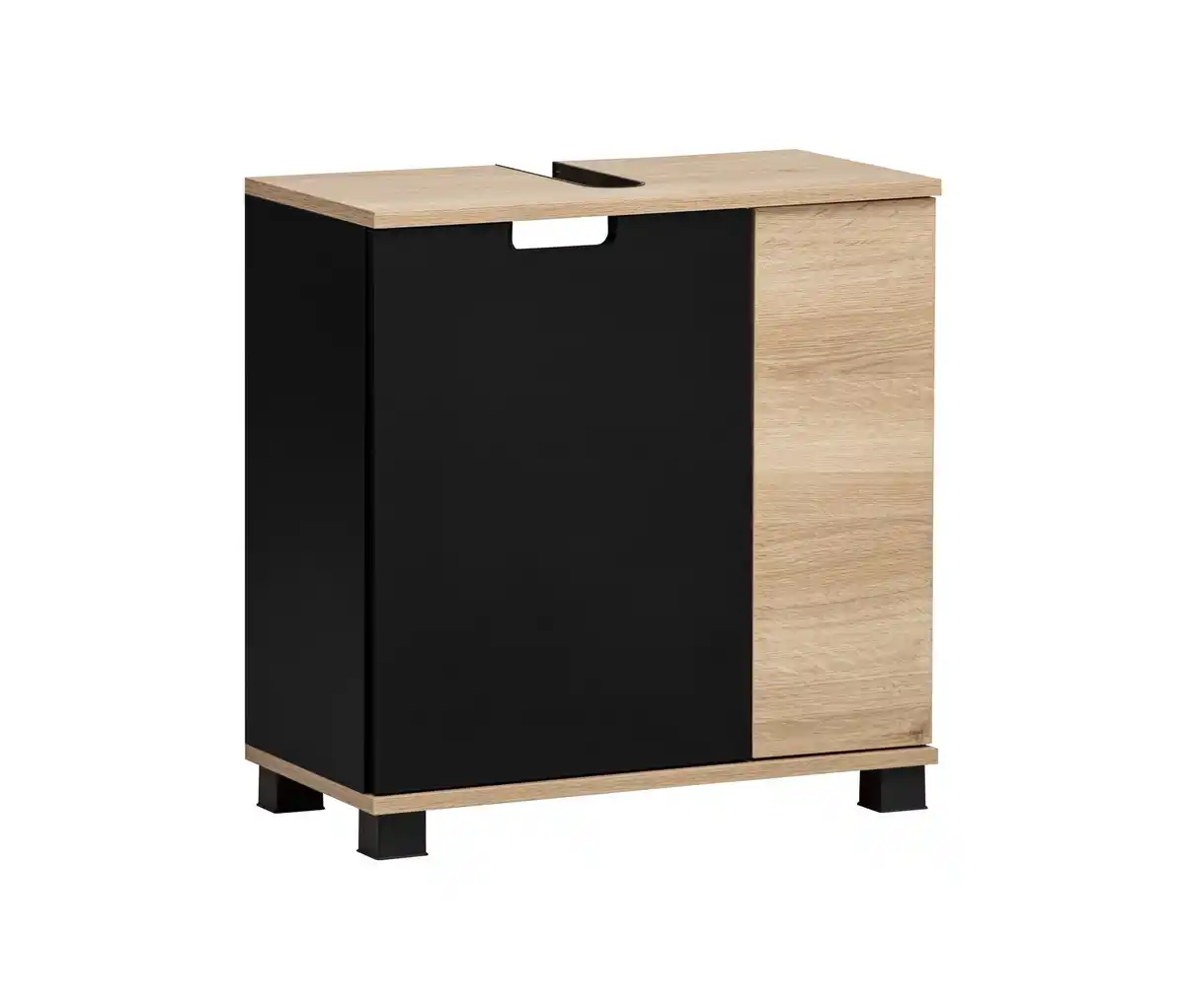 Bild 1 von Waschbeckenunterschrank »Emmik«, schwarz/weißeiche
