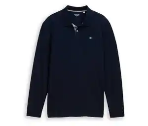 Tom Tailor Longsleeve Piqué Poloshirt, Sky Captain Blue